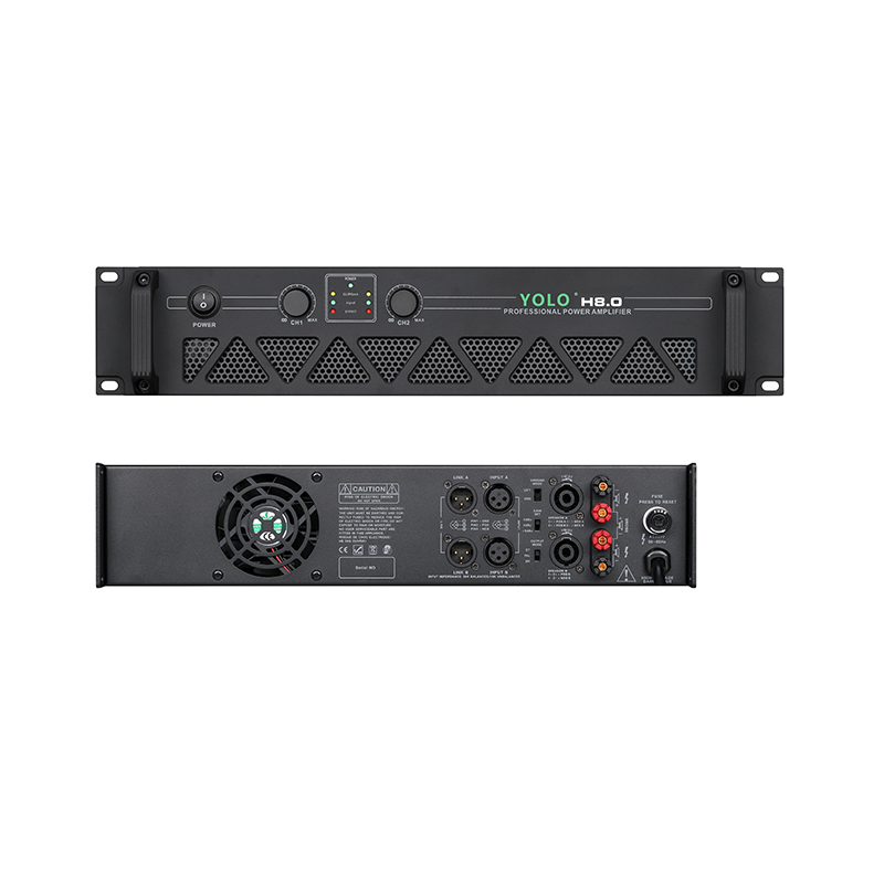 H8.0 2400W 2CH Class H Transformer Home Theater Power Amplifier