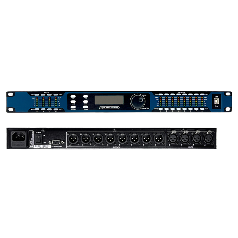 DC48 4 in 8 out digital audio professional speaker processor
